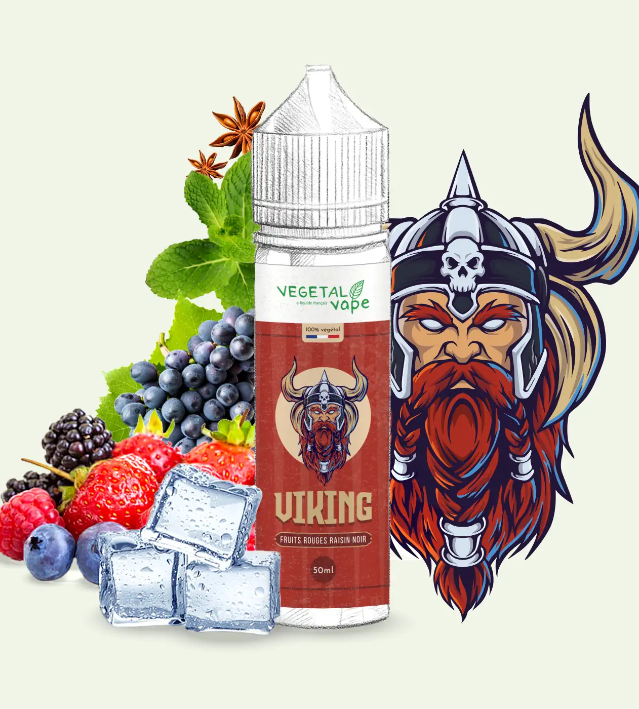 Viking - 50ml - Vegetal Vape Particulier Viking - 50ml - Vegetal Vape Particulier
